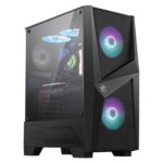 MSI MAG FORGE 100R, Midi Tower, PC, Tempered glass, Black,Transparent, ATX,Micro ATX,Mini-ITX, Gaming - Image 2