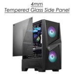 MSI MAG FORGE 100R, Midi Tower, PC, Tempered glass, Black,Transparent, ATX,Micro ATX,Mini-ITX, Gaming - Image 4