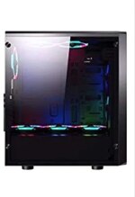 Firstplayer V6 Black Gaming PC Case - 3 RGB Fans | Tempered Glass - Image 2