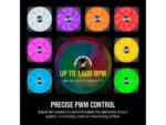 CORSAIR QL Series, iCUE QL120 RGB, 120mm RGB LED Fan, Triple Pack with Lighting Node CORE, CO-9050098-WW - Image 4