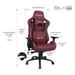 Anda Seat Kaiser Series Premium Gaming Chair, High-Back Desk And Recliner Swivel Office Chair 400LB With Lumbar Support And Headrest - Red | AD12XL-02-AB-PV/C - Image 4