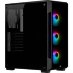 Corsair iCUE 220T RGB  Tempered Glass Mid-Tower Smart PC Case — Black - Image 3