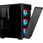 Corsair iCUE 220T RGB  Tempered Glass Mid-Tower Smart PC Case — Black