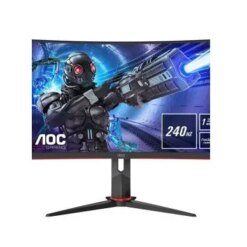 AOC C32G2ZE 32" Curved Frameless Gaming Monitor, Full HD 1920x1080, VA, 0.5ms 240Hz, AMD FreeSync Premium, DP/HDMI/VGA, VESA, 3-3-1 Re-Spawn Program | C32G2ZE/BK