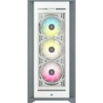 Corsair ICUE 5000X RGB Tempered Glass Mid-Tower ATX PC Smart Case - White - Image 3