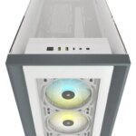 Corsair ICUE 5000X RGB Tempered Glass Mid-Tower ATX PC Smart Case - White - Image 4