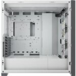 Corsair ICUE 5000X RGB Tempered Glass Mid-Tower ATX PC Smart Case - White - Image 5
