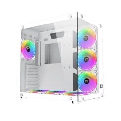 Xigmatek Aquarius Plus Arctic RGB Mid-Tower Gaming Case - White | EN46430