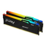 32 GB DDR5 16x2  6000 MT/s CL30  - Kingston Fury Beast RGB - Black - Image 4