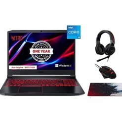 Acer Nitro 5  AN515 Gaming Laptop   ( Intel i7-11800H , RTX 3070 , 24 GB RAM , 1TB SSD , 15.6" FHD 144HZ , Windows 11 , 1 Year warranty ) + Mouse + Headset+ Mousepad|AN515-NH-QFGEM-006 BLK