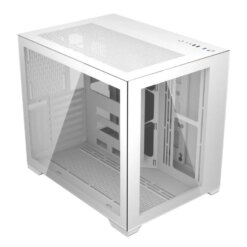 Aigo DarkFlash C305 ATX Tempered Glass Computer Gaming Case With 6 RGB FAN - White