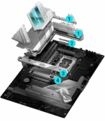 Asus ROG Strix Z690-A  DDR5 GAMING WIFI Intel LGA1700 12th Gen Motherboard - Image 7