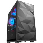 DarkFlash DLM21 Micro ATX Mini ITX Tower Gaming Case - Black - Image 7