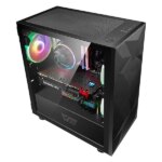 DarkFlash DLM21 Micro ATX Mini ITX Tower Gaming Case - Black - Image 2