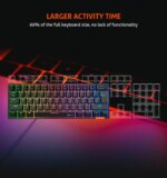 Meetion MK005  60% Mechanical Keyboard Wired  Anti-ghosting, Blue Switch, Type-C - USB Cable - Black - Image 6