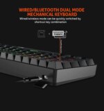 Meetion MK005  60% Mechanical Keyboard Wired  Anti-ghosting, Blue Switch, Type-C - USB Cable - Black - Image 5