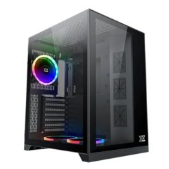 Xigmatek Aquarius S Arctic 3X ARGB Fans Tempered Glass Gaming Case - Black | EN46539