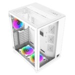 Xigmatek Aquarius S Arctic 3X ARGB Fans Tempered Glass Gaming Case - White | EN46539 - Image 4