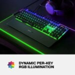 SteelSeries Apex Pro Mechanical Gaming Keyboard, Adjustable Actuation Switches, OLED Smart Display, RGB Backlit - Black - Image 4