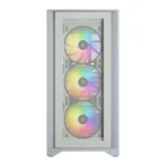 Corsair iCUE 4000X RGB Tempered Glass Mid-Tower ATX Case - White - Image 3
