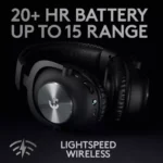 Logitech G Pro  X Wireless Lightspeed Gaming Headset- Black |  981-000907 - Image 4