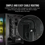 Corsair iCUE 4000X RGB Tempered Glass Mid-Tower ATX Case - Black - Image 5