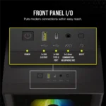 Corsair iCUE 4000X RGB Tempered Glass Mid-Tower ATX Case - Black - Image 4