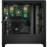 Corsair iCUE 4000X RGB Tempered Glass Mid-Tower ATX Case - Black - Image 3