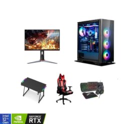 Smart Bundle PC 3.0  (i7 12th Gen , RTX 3060 TI 8GB , 16 GB , 1 TB SSD M.2 )/ Gaming Monitor 24" 165Hz 1ms / Gaming Desk / Gaming Chair / Gaming  Keyboard - Mouse - Headset (Copy)