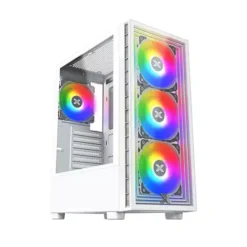Xigmatek Phantom Arctic Mid Tower Tempered Glass Gaming Case - White