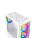 Xigmatek Phantom Arctic Mid Tower Tempered Glass Gaming Case - White - Image 5