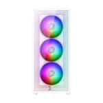 Xigmatek Phantom Arctic Mid Tower Tempered Glass Gaming Case - White - Image 2