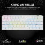 Corsair K70 PRO MINI WIRELESS 60% Mechanical CHERRY MX Speed Switch Keyboard with RGB Backlighting - White - Image 6