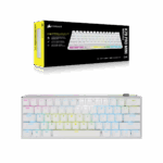 Corsair K70 PRO MINI WIRELESS 60% Mechanical CHERRY MX Speed Switch Keyboard with RGB Backlighting - White - Image 3