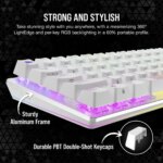 Corsair K70 PRO MINI WIRELESS 60% Mechanical CHERRY MX Speed Switch Keyboard with RGB Backlighting - White - Image 4
