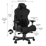 Andaseat T-PRO 2  Premium Ergonomic Gaming Chair Black - Image 2