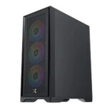 Xigmatek LUX S Mid Tower PC Case  Tempered  Glass , 4 FANS - Black