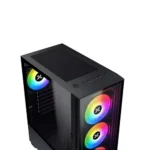 Xigmatek Phantom  Mid Tower Tempered Glass Gaming Case 4 ARGB FANS- Black - Image 4