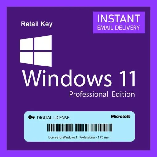 ترخيص Windows 11 Pro الأصلي (جهاز كمبيوتر واحد)