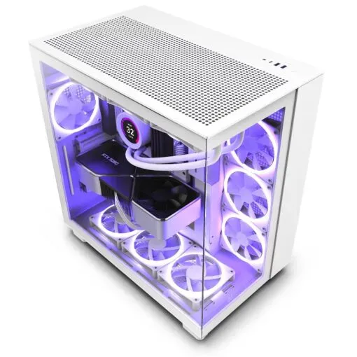 NZXT H9 Flow PC Case Mid Tower - White
