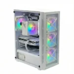 WJ Coolman TRIO 4DF RGB Mid Tower Gaming PC Case - White
