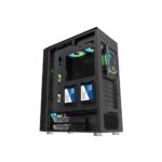WJ Coolman TRIO 4DF RGB Mid Tower Gaming PC Case - Black - Image 7
