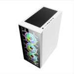 WJ Coolman TRIO 4DF RGB Mid Tower Gaming PC Case - White - Image 4