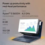 ASUS Vivobook 16X M1603QA-MB192W | Ryzen R5 5600H, 8GB, 512GB SSD, 16" WUXGA, AMD Radeon Graphics, Win11 Home, Eng-Arab K/B, Silver - Image 2