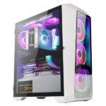 Abkoncore H300G 4 FANS  Mid-tower PC  Case - White - Image 10