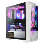 Abkoncore H300G 4 FANS  Mid-tower PC  Case - White - Image 8