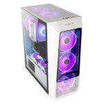 Abkoncore H300G 4 FANS  Mid-tower PC  Case - White - Image 6