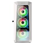 Abkoncore H300G 4 FANS  Mid-tower PC  Case - White - Image 3
