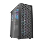 Dark Flash DK351 ATX PC Case  4RGB FANS - Black