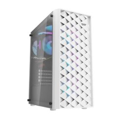 Dark Flash DK351 ATX PC Case 4RGB FANS - White